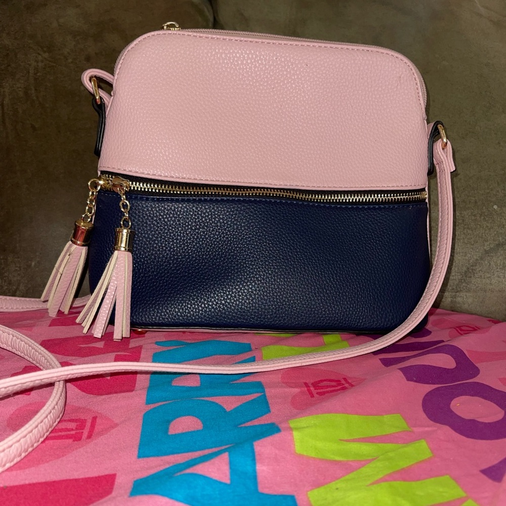 Pink and Blue Handbag
